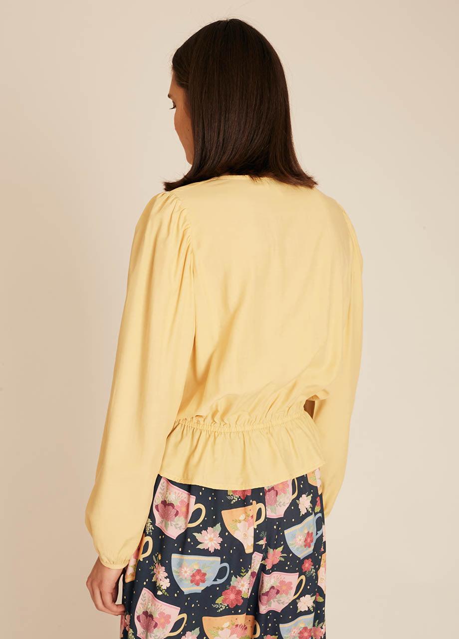 pepaloves FRIL SILKY SHIRT YELLOW Grandes ahorros