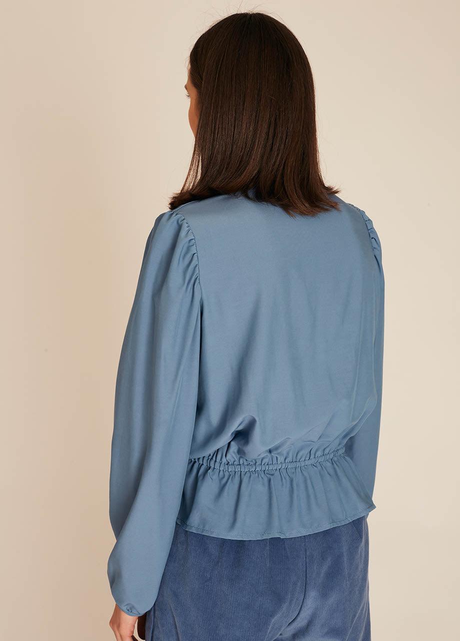 pepaloves FRILL SILKY SHIRT BLUE Precio ultrabajo