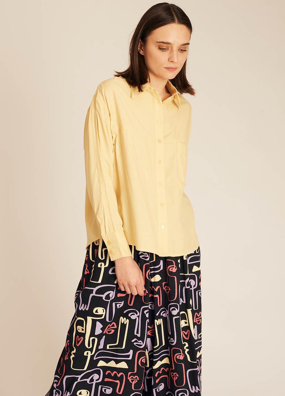 pepaloves POCKETS SILKY SHIRT YELLOW 2025