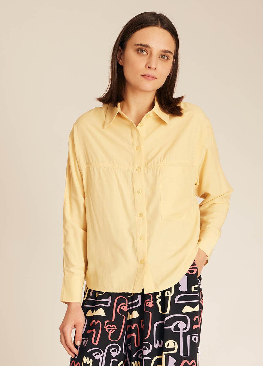 pepaloves POCKETS SILKY SHIRT YELLOW 2025