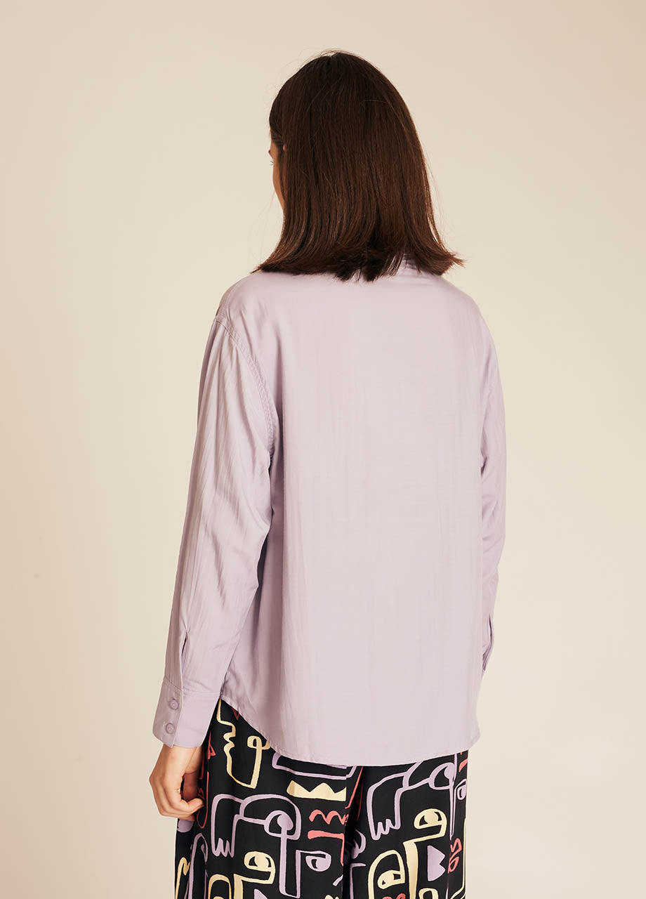 pepaloves POCKETS SILKY SHIRT LILAC En línea