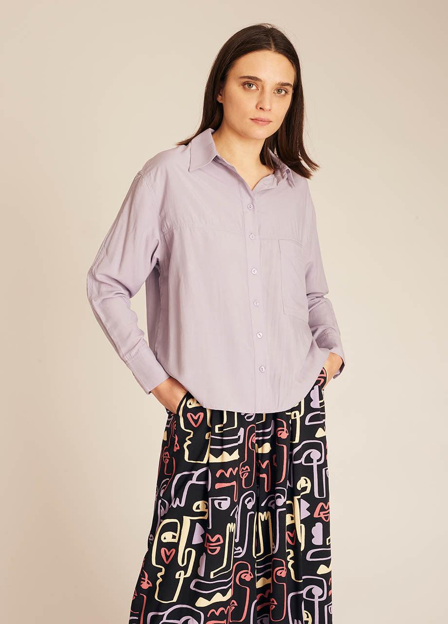 pepaloves POCKETS SILKY SHIRT LILAC En línea