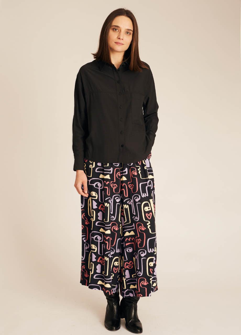 pepaloves POCKETS SILKY SHIRT BLACK Outlet online