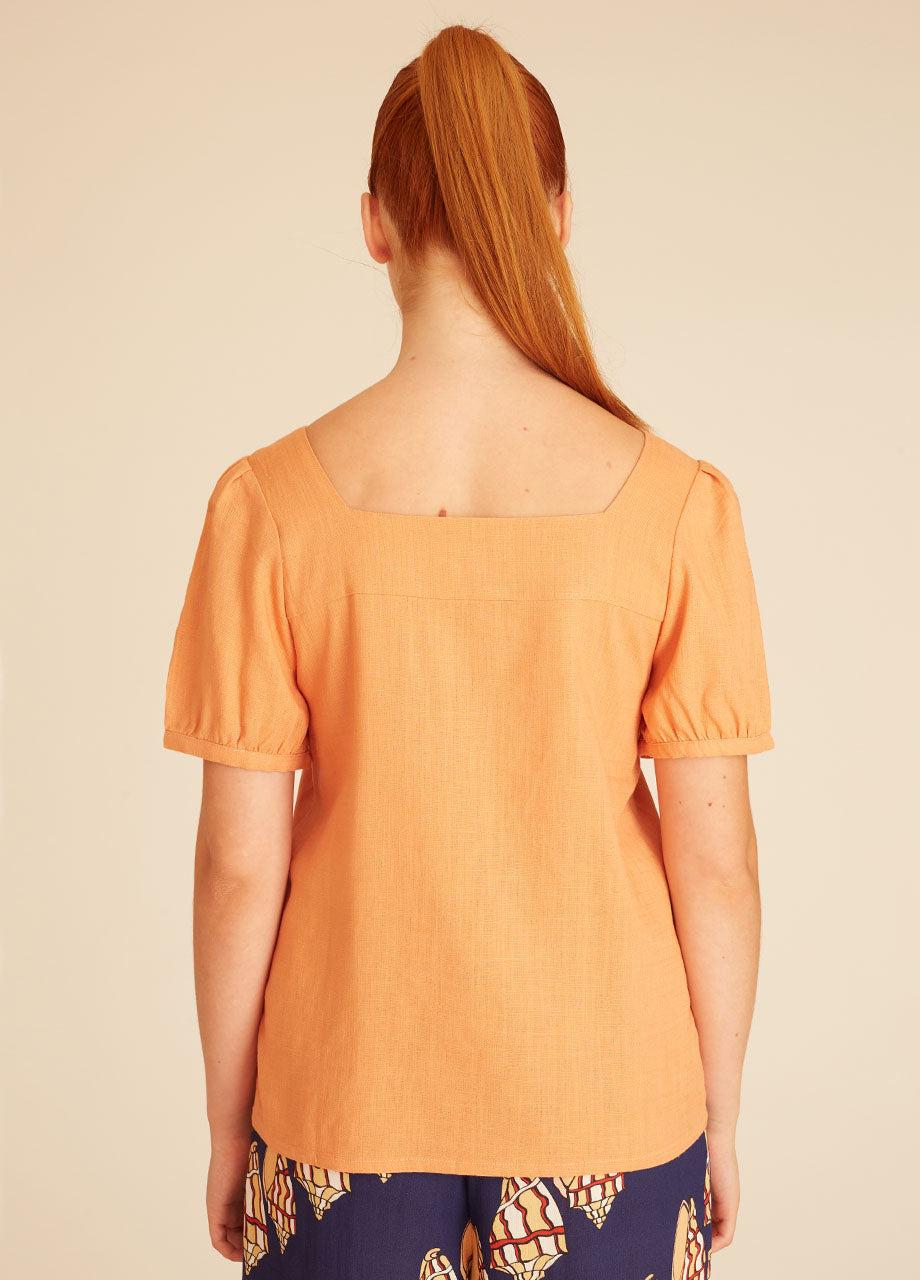 pepaloves LINEN BLOUSE PEACH Rebajas