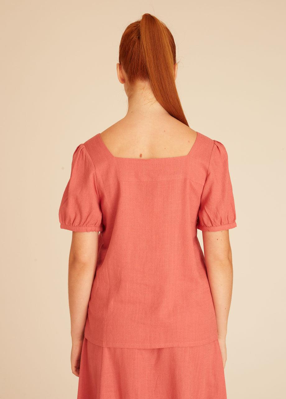 pepaloves LINEN BLOUSE PINK Venta caliente