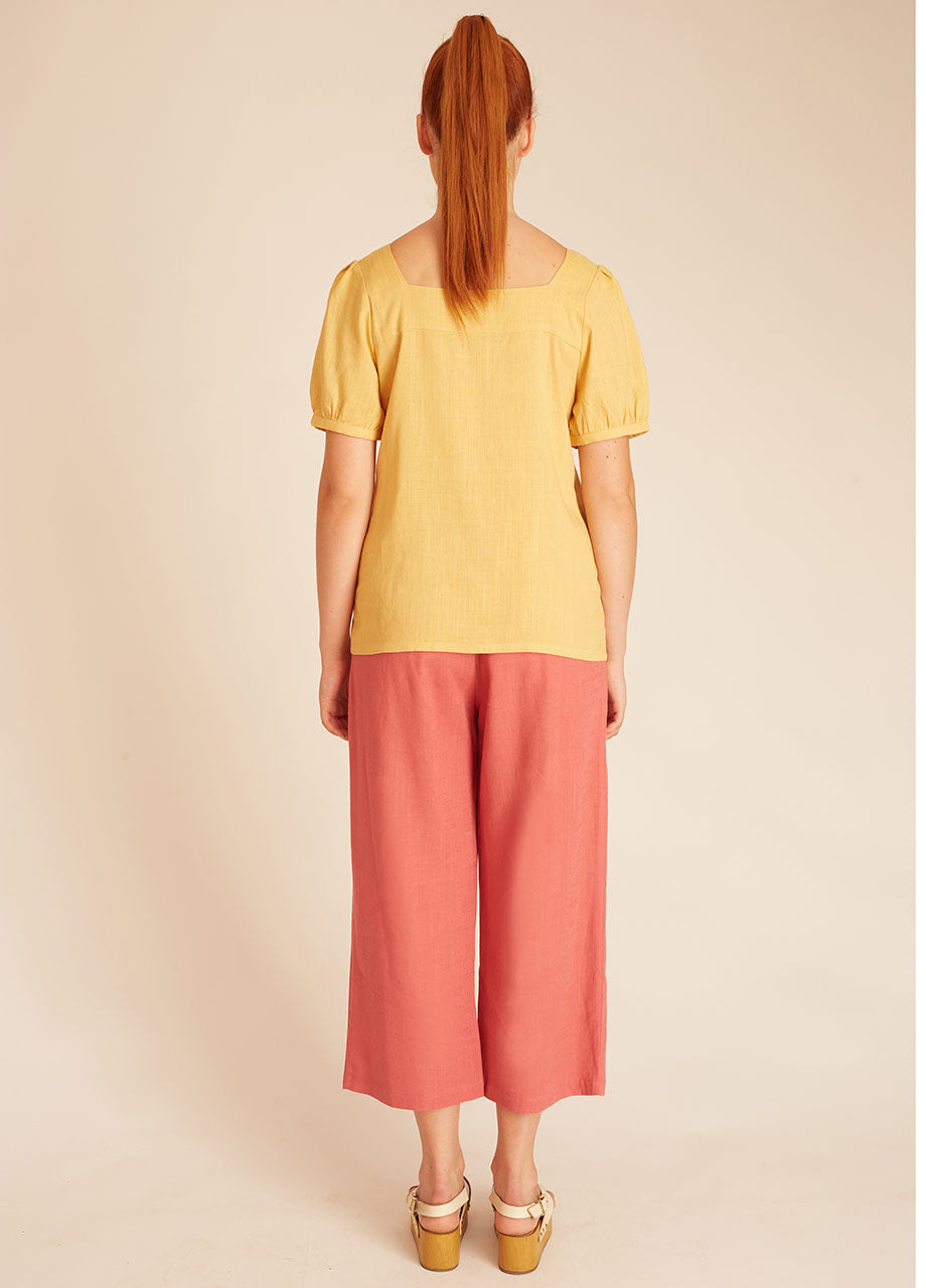 pepaloves LINEN BLOUSE YELLOW En oferta