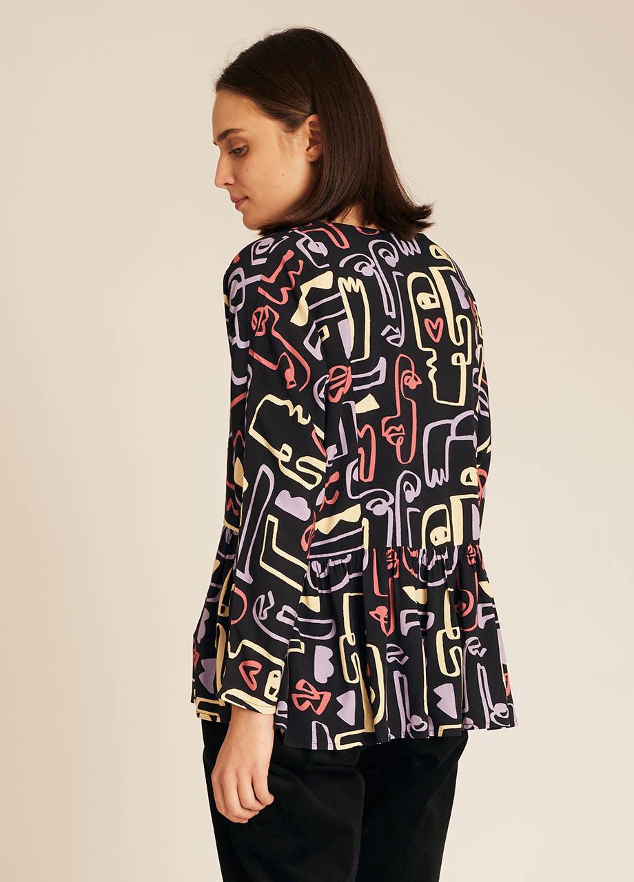 pepaloves FACES PRINT BLOUSE Descuento