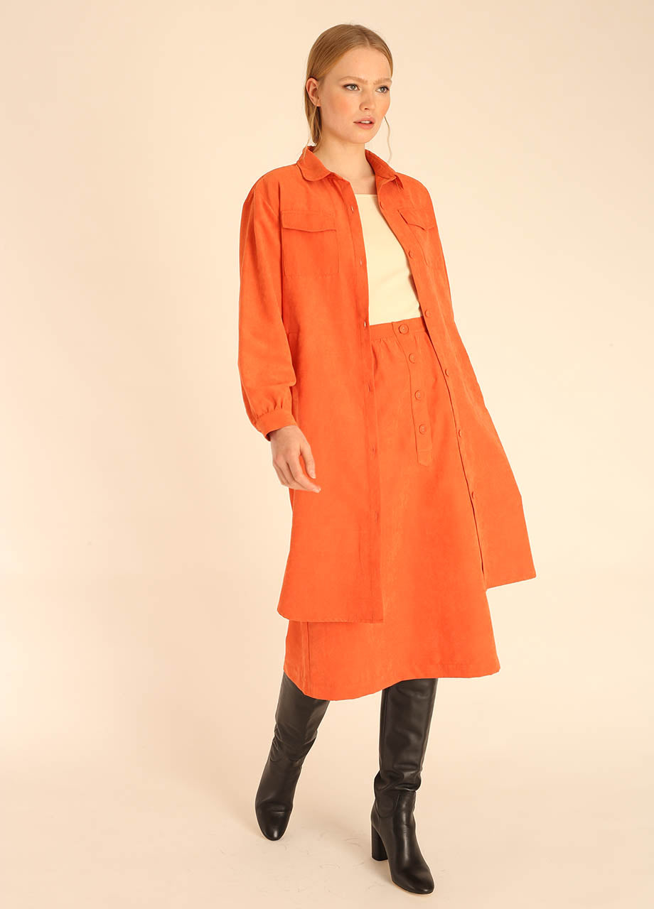 pepaloves LONG OVERSHIRT PEACH Envío gratis
