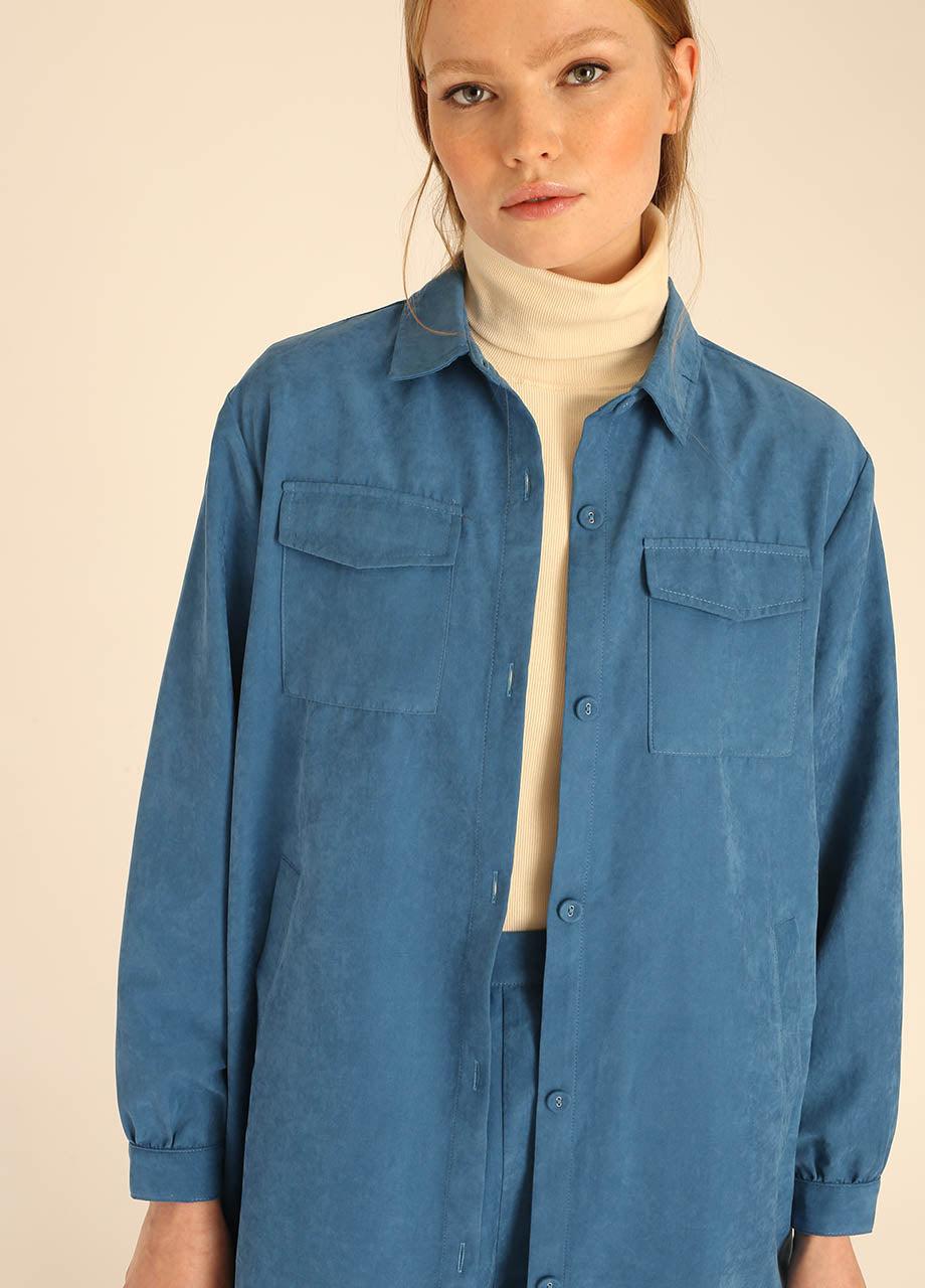pepaloves LONG OVERSHIRT BLUE Últimos 3 días