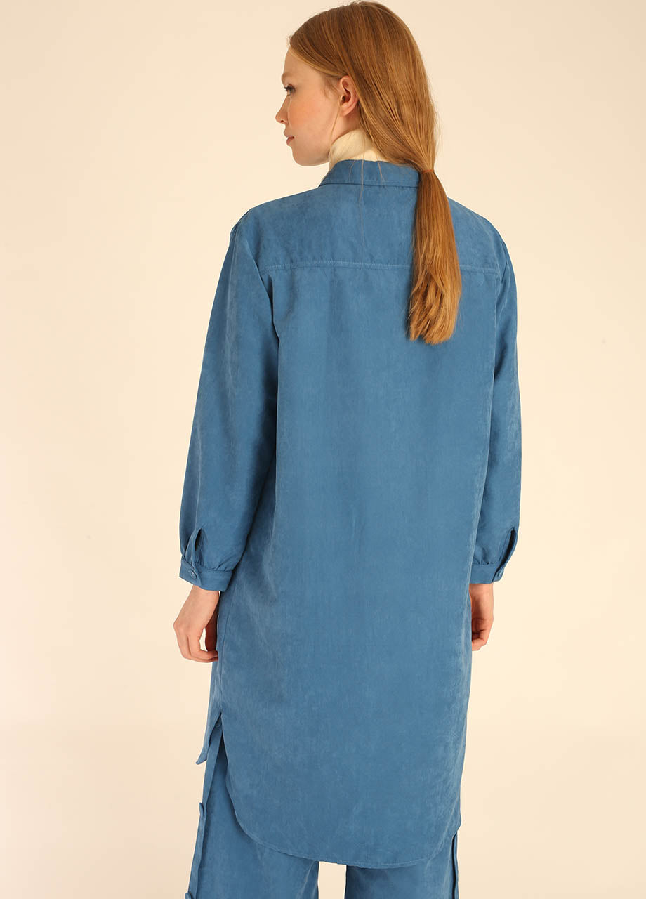 pepaloves LONG OVERSHIRT BLUE Últimos 3 días
