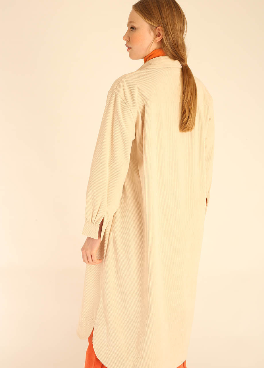 pepaloves CORDUROY LONG OVERSHIRT BEIGE Últimos 2 días
