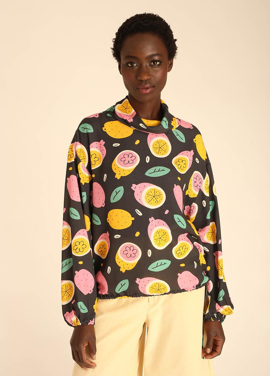 pepaloves LEMONS POLO NECK BLOUSE Precio de fábrica