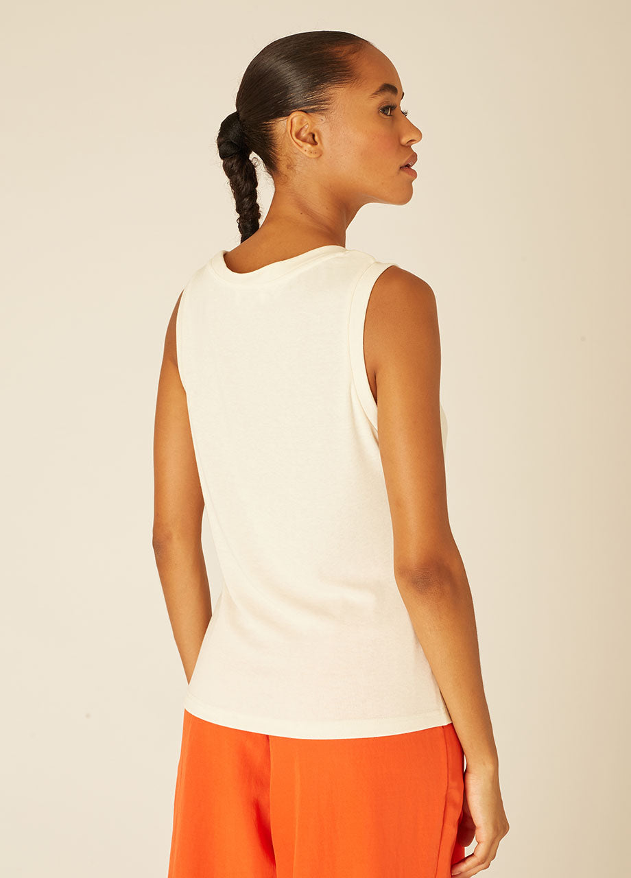 pepaloves KNITTED TANK TOP CREAM Grandes ahorros
