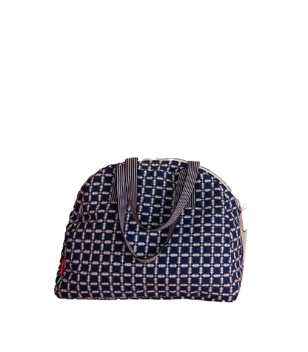 perpetummobile Bolsa de viaje de jacquard geométrico azul oscuro Oferta especial de fábrica