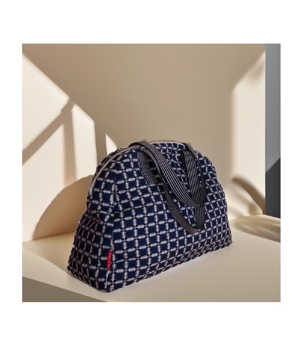 perpetummobile Bolsa de viaje de jacquard geométrico azul oscuro Oferta especial de fábrica