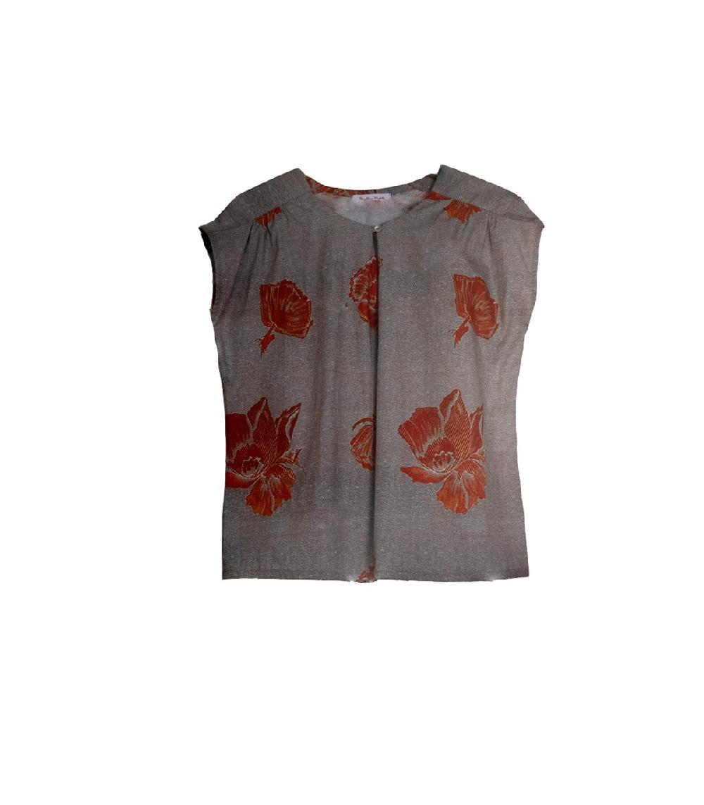 perpetummobile Blusa libanesa flor naranja Rebajas