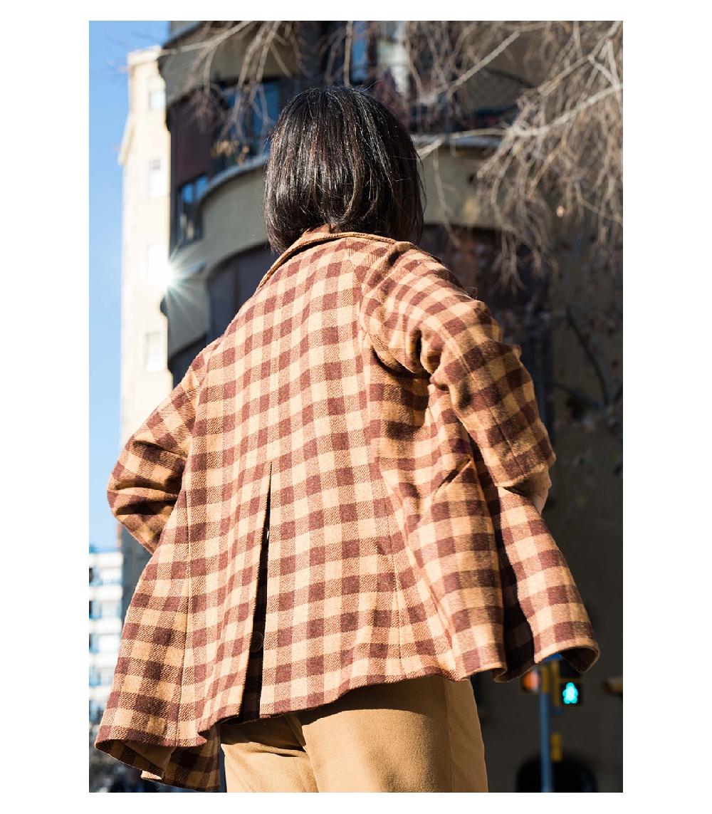 perpetummobile Chaquetón MAE cuadro Vichy marrón Oferta especial