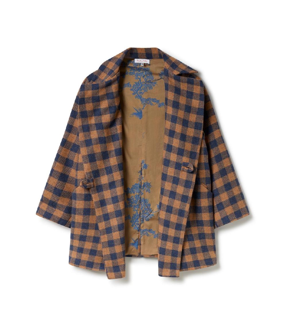 perpetummobile Chaquetón MAE de cuadro Vichy azul Últimos 3 días