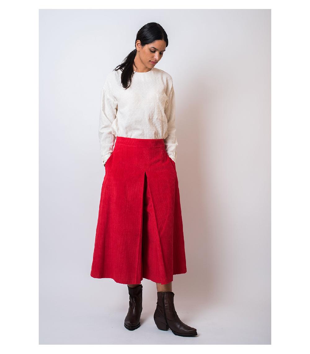 perpetummobile Falda pantalón pana roja Solo hoy
