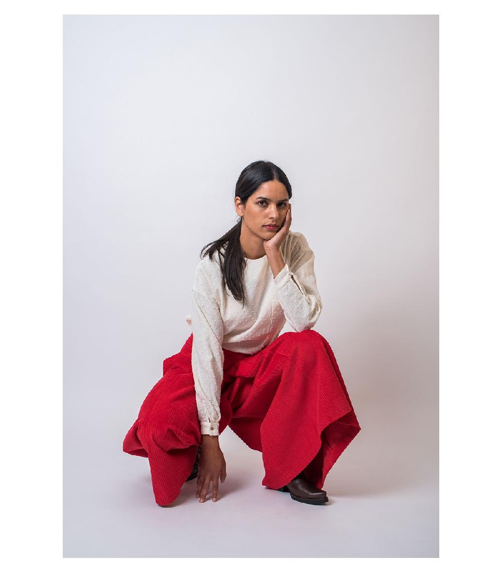 perpetummobile Falda pantalón pana roja Solo hoy