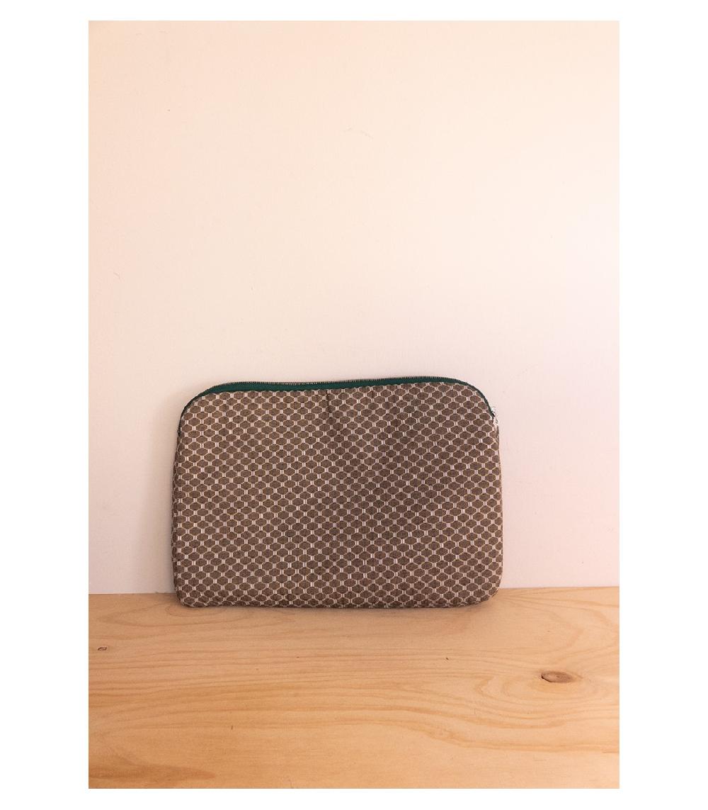 perpetummobile Cartera y funda de ordenador jacquard verde sage Liquidación