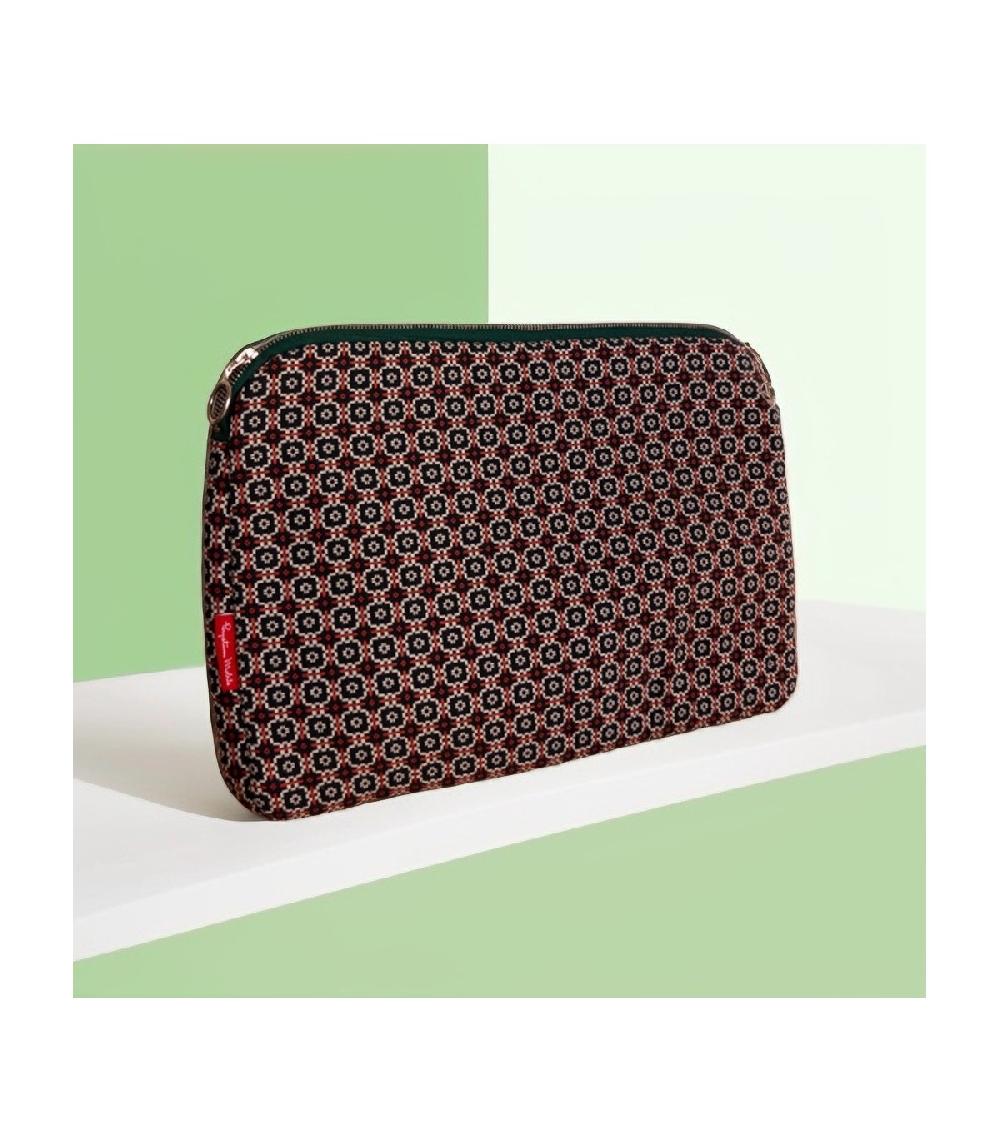 perpetummobile Cartera y funda de ordenador jacquard verde y naranja Envío internacional gratuito