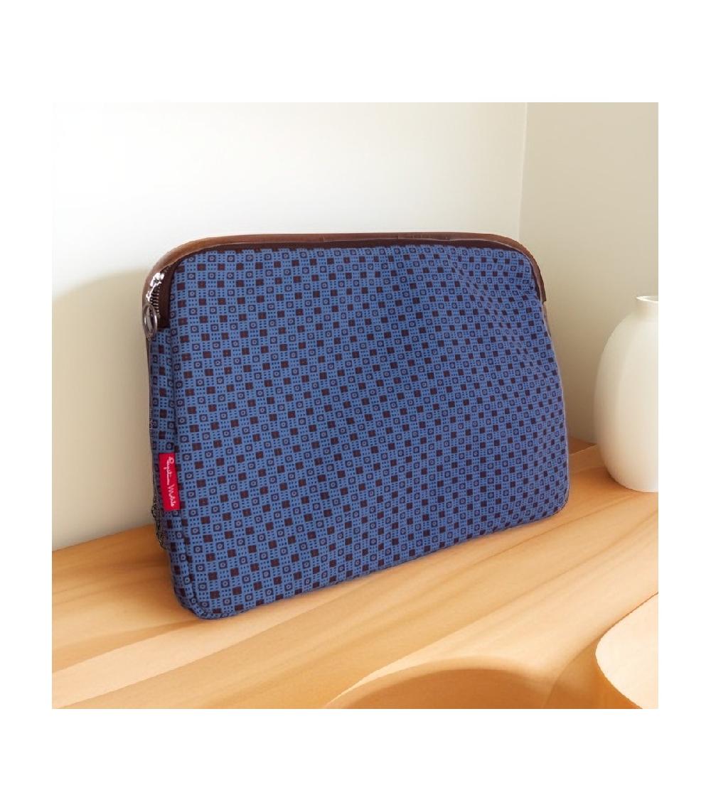 perpetummobile Cartera y funda de ordenador jacquard azul Ahorra y exporta