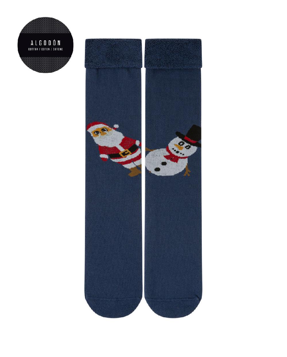 punto blanco Calcetines de algodón Navidad - antideslizante
