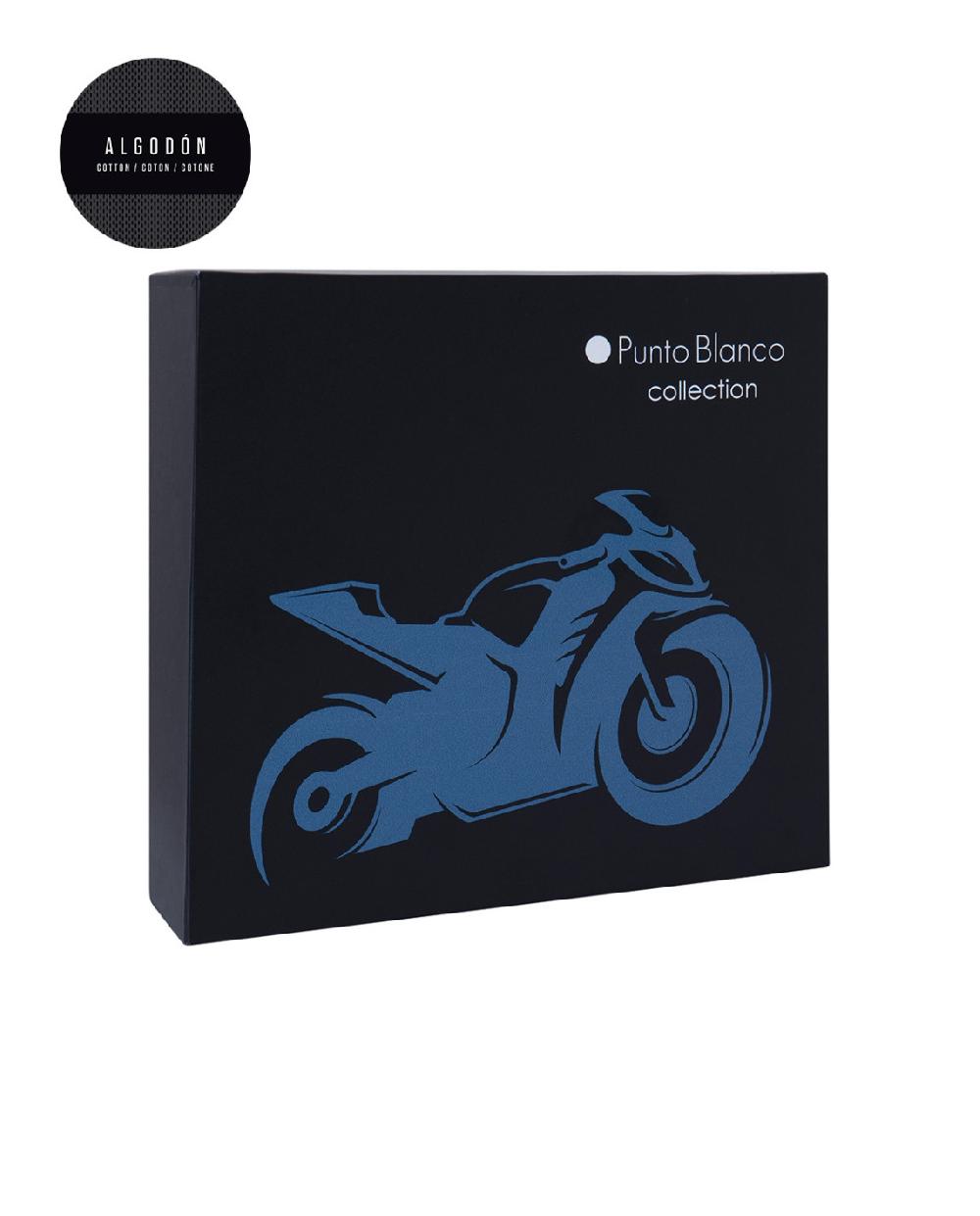 punto blanco Caja de 4 pares de calcetines de algodón - Motos Solo hoy
