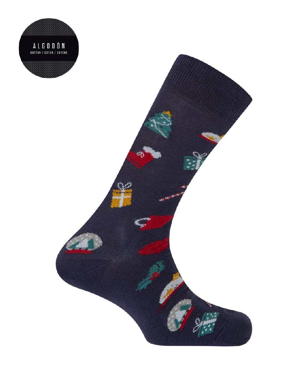 punto blanco Calcetines de algodón - Navidad