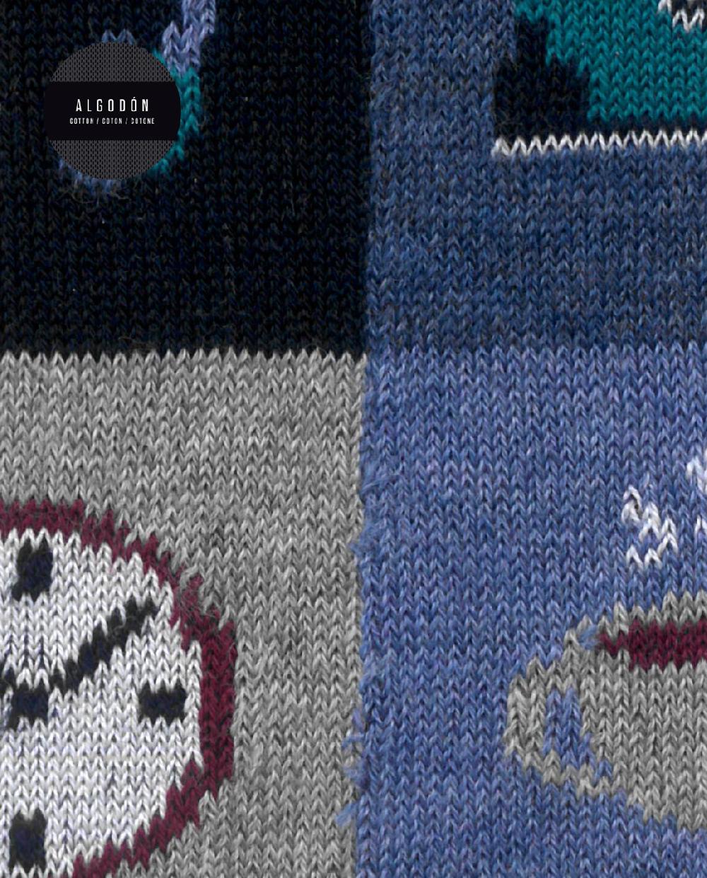 punto blanco Calcetines de algodón - cuadros con motivos Gran oferta