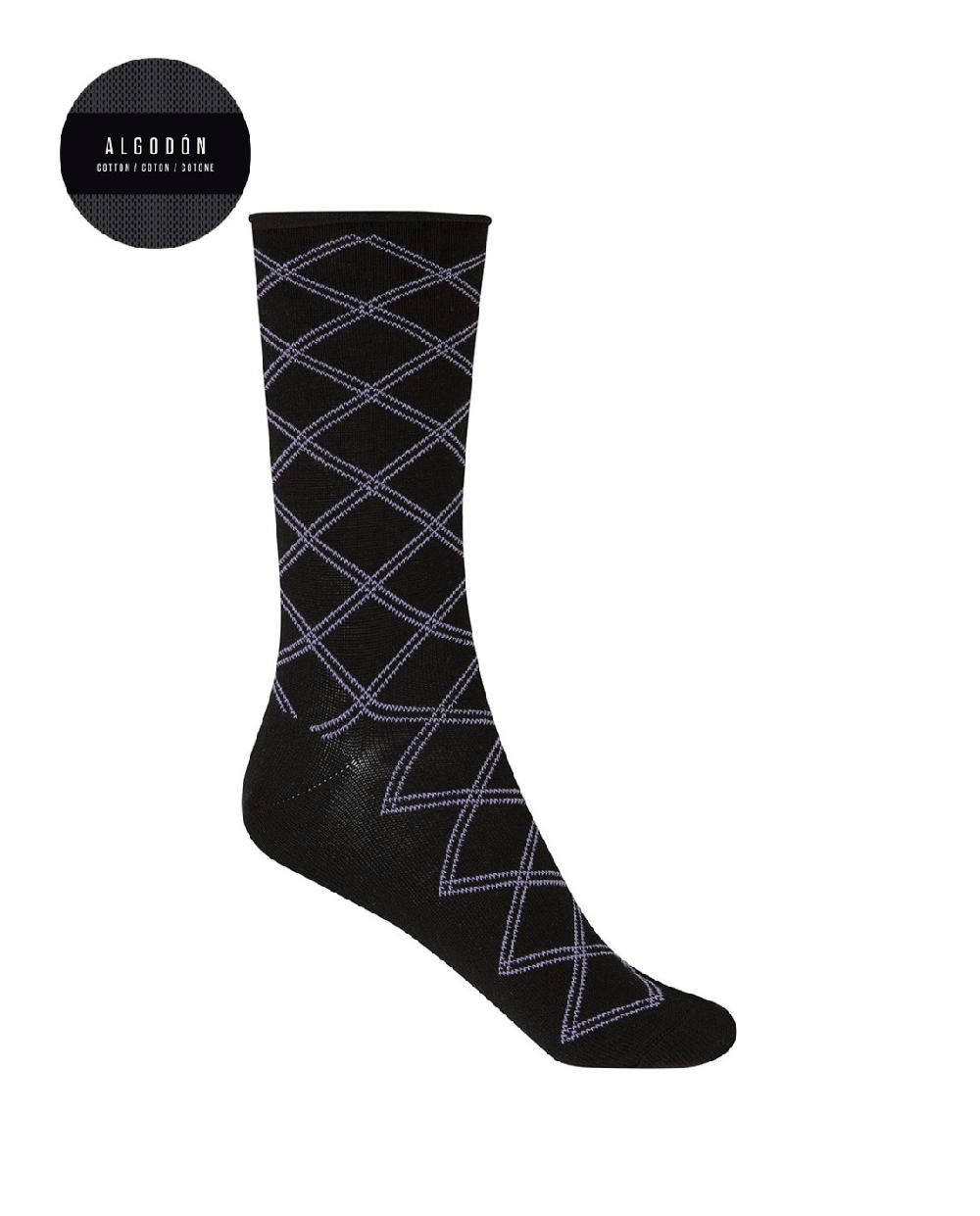 punto blanco Pack de 2 pares de calcetines de algodón-fantasía-puño roulé Oferta especial de fábrica