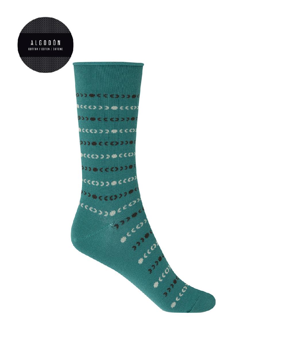 punto blanco Pack de 2 pares de calcetines de algodón-fantasía-puño roulé Liquidación