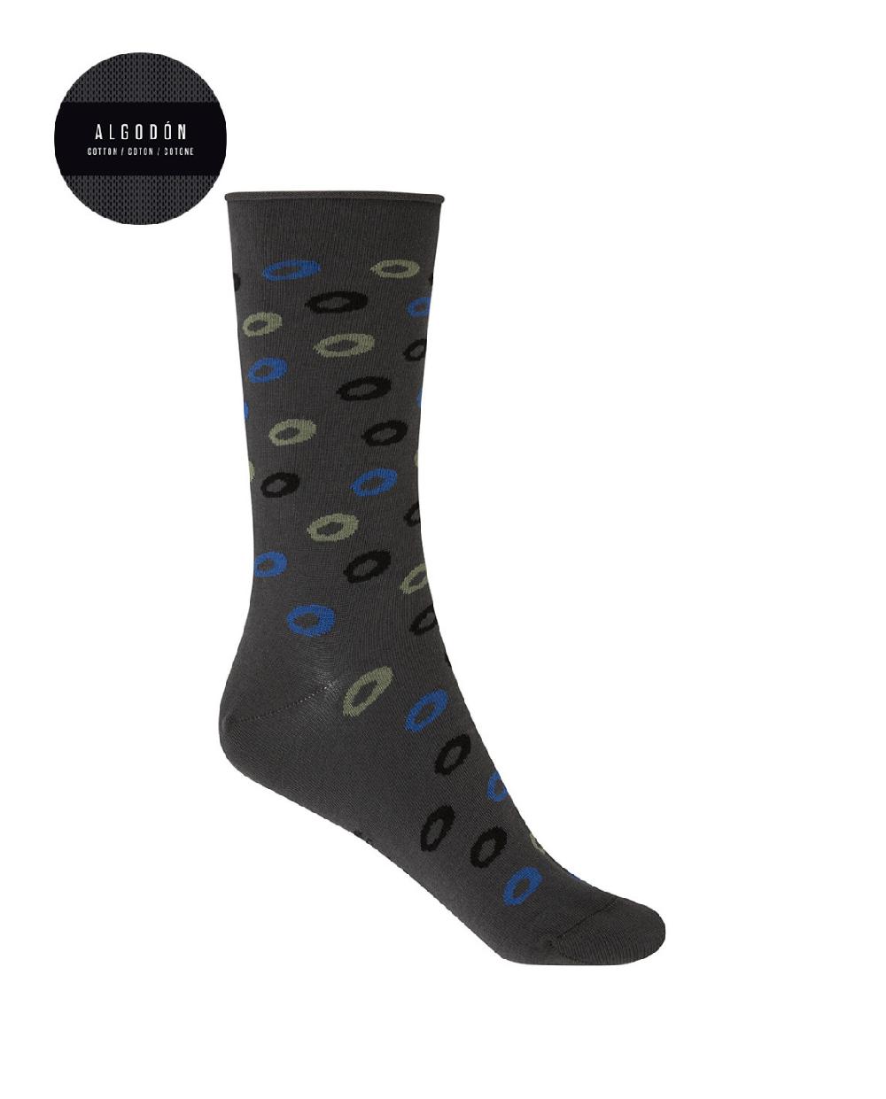 punto blanco Pack de 2 pares de calcetines de algodón - topos y rombos En oferta
