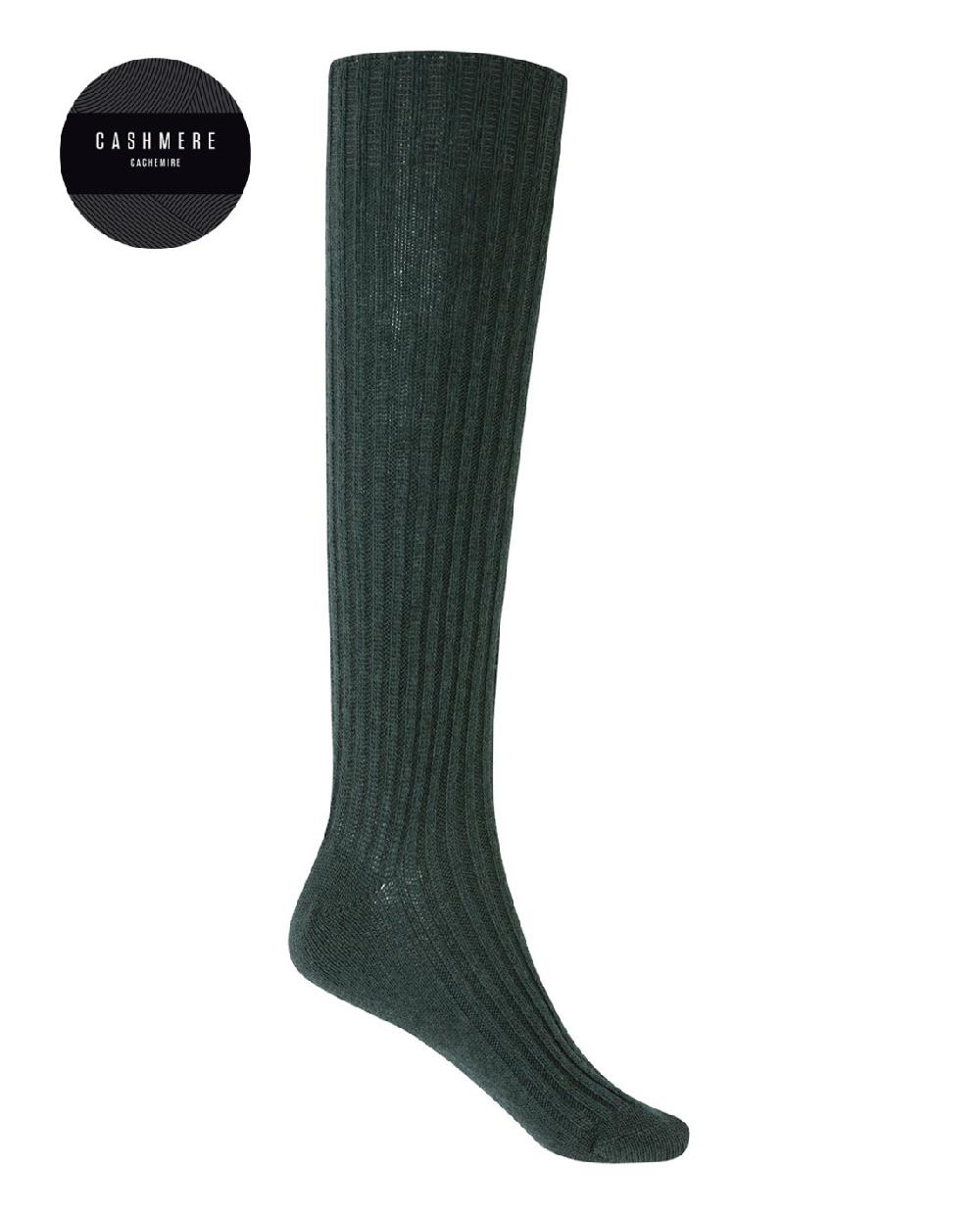 punto blanco Calcetines de cashmere/lana - con canalé