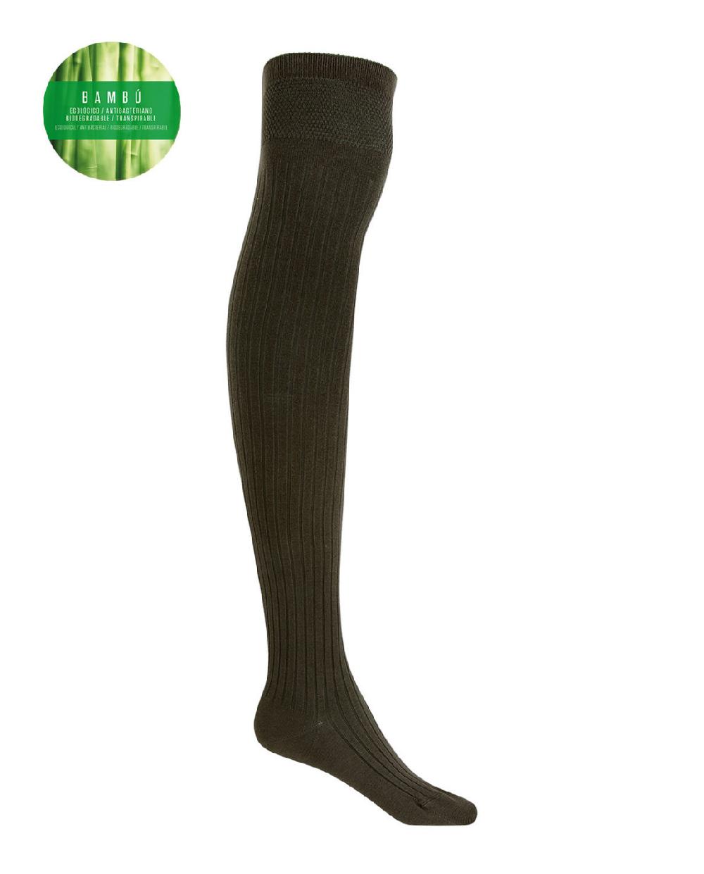 punto blanco High Knee de Rich bambú de canalé