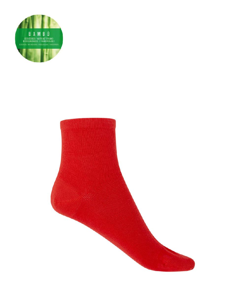 punto blanco Calcetines de bambú lisos