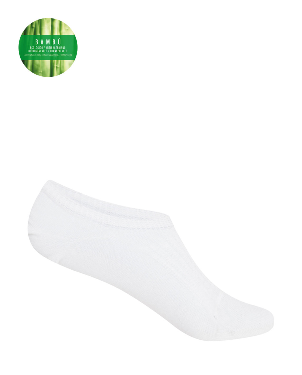 punto blanco Calcetines de bambú invisibles