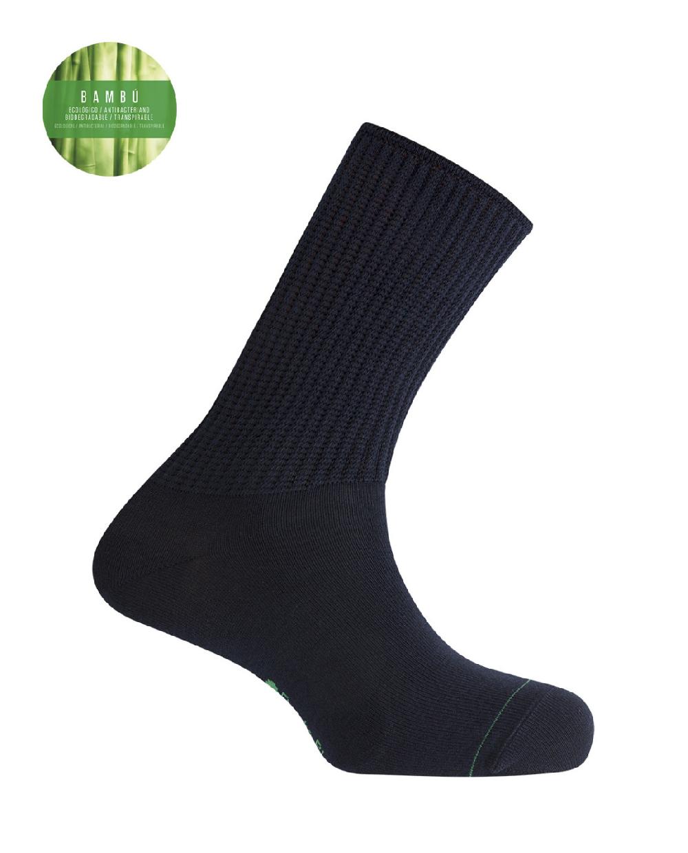 punto blanco Calcetines de bambú y viscosa con puño canalé