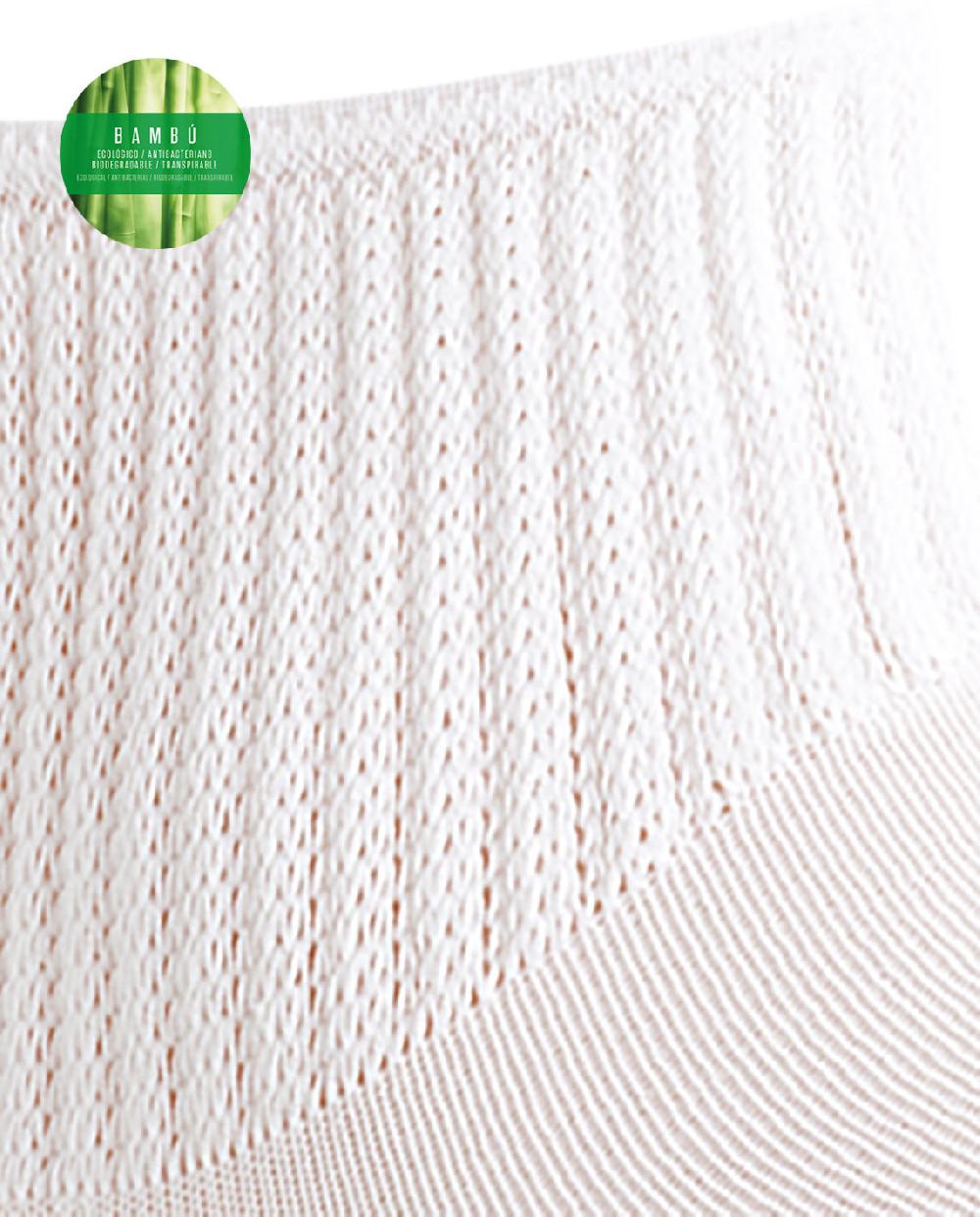 punto blanco Calcetines de bambú y viscosa con puño canalé Libre de impuestos
