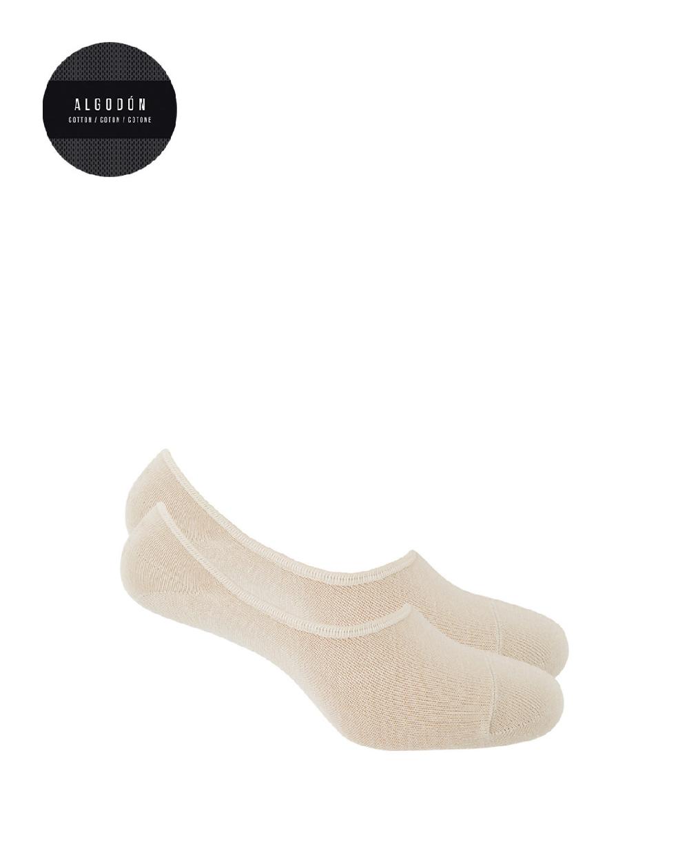 punto blanco Pack de 2 calcetines invisibles lisos