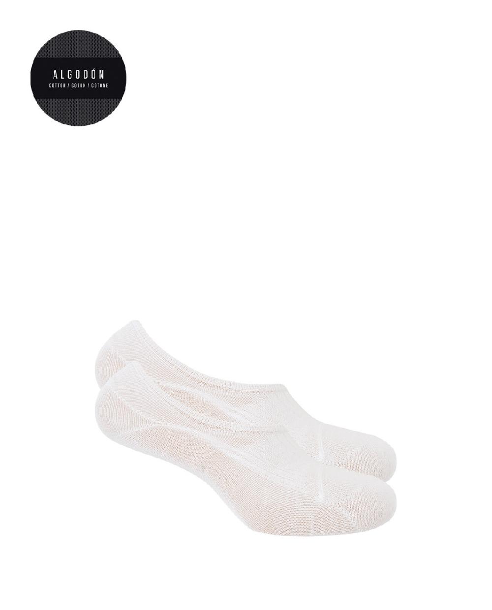 punto blanco Pack de 2 calcetines invisibles lisos