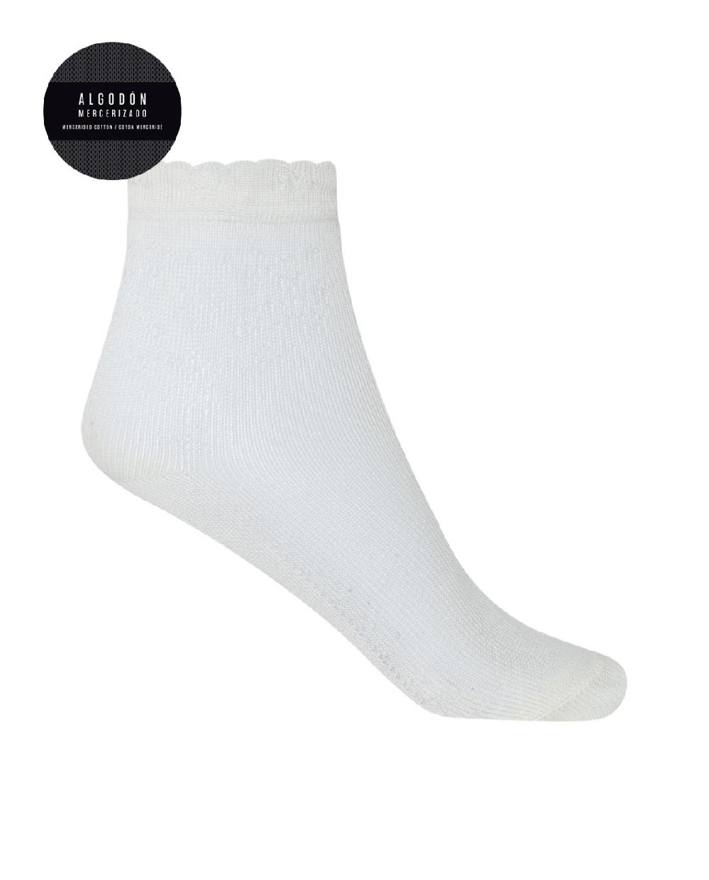 punto blanco Calcetines de algodón mercerizado de ceremonia