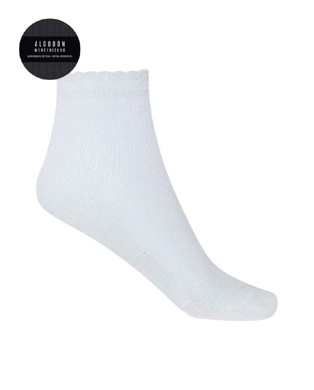 punto blanco Calcetines de algodón mercerizado de ceremonia
