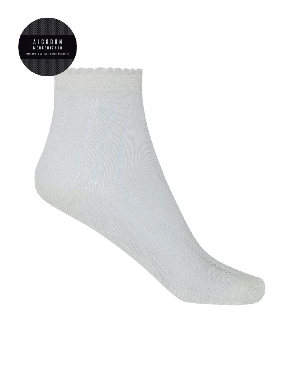 punto blanco Calcetines de algodón mercerizado de ceremonia