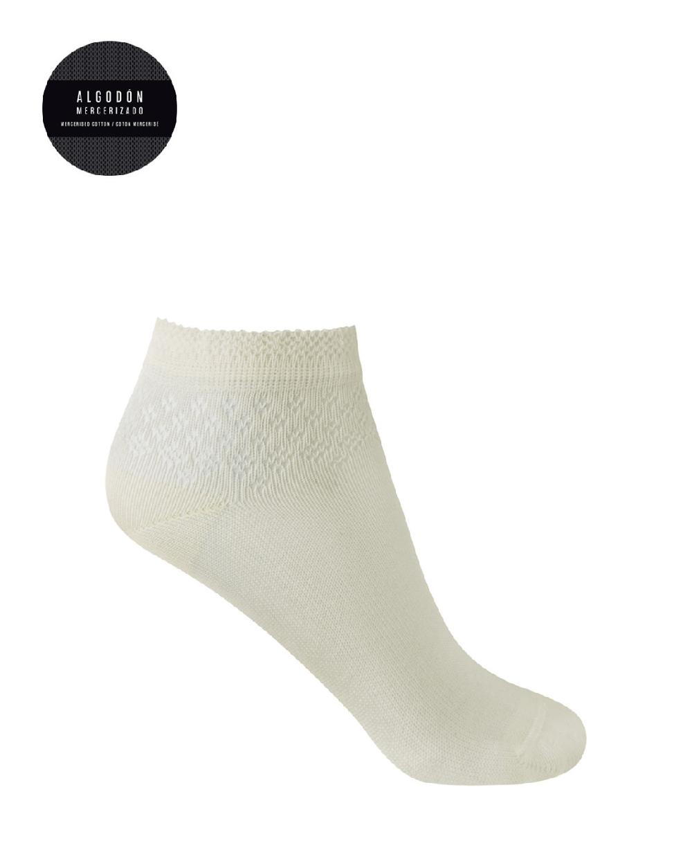 punto blanco Calcetines de algodón mercerizado de ceremonia