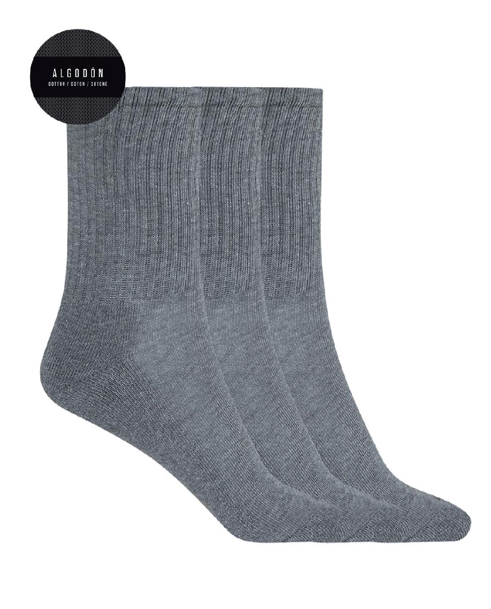 punto blanco Pack de 3 calcetines de alg sport con puño americano - Basix