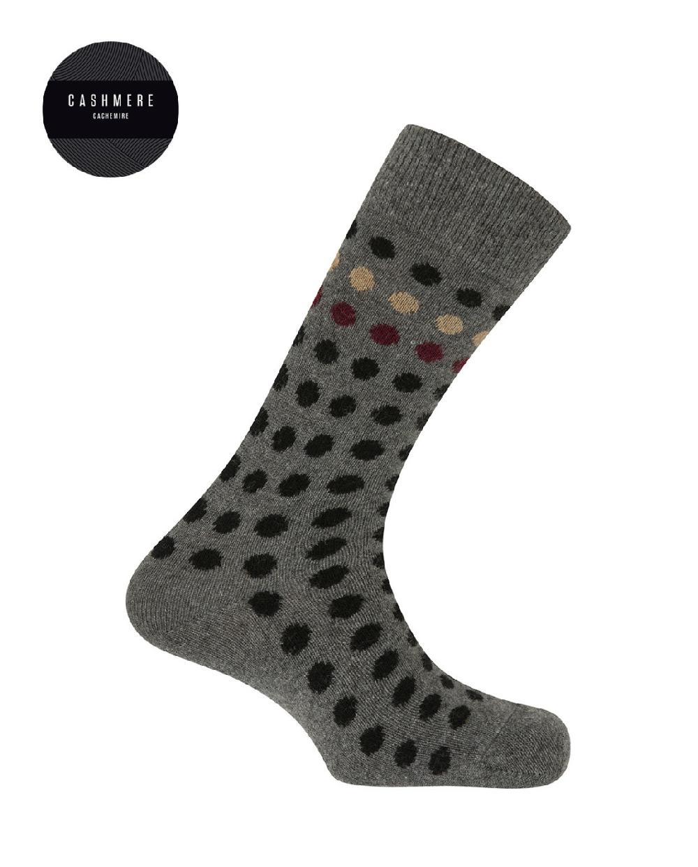 punto blanco Calcetines de cashmere/lana - lunares