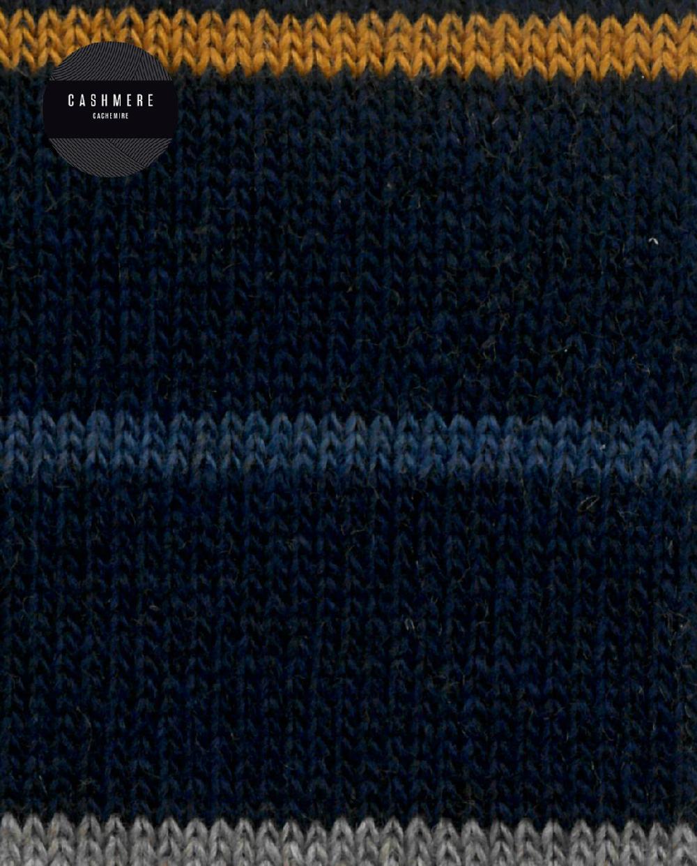 punto blanco Calcetines de cashmere/lana - listas - puño roulé Promoción por tiempo limitado