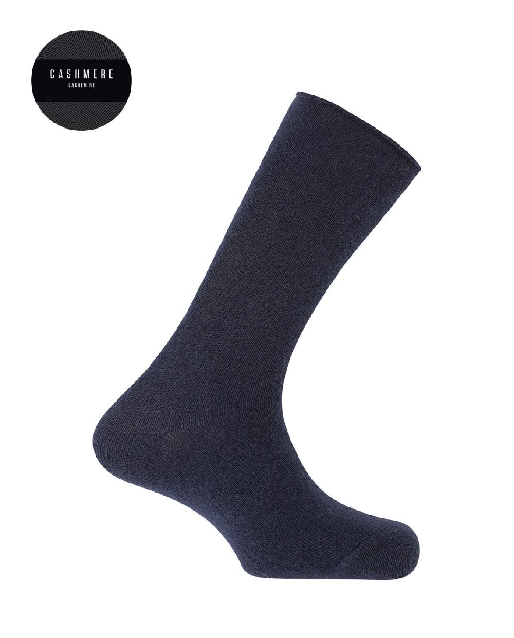 punto blanco Calcetines de cashmere/lana - lisos - puño roulé